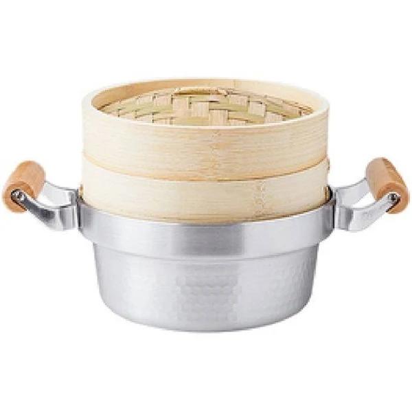 Justcook 20cm Non-stick Soup Pot with Bamboo Steamer and Lid JSHS-ZLTZ20-1 - AfterPay & zipPay Available