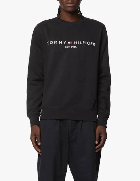 Tommy Hilfiger Logo Sweatshirt Black - XL