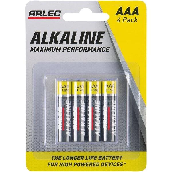 Arlec AAA Alkaline Batteries - 4 Pack