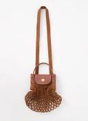 Longchamp Filet Mesh Le Pliage XS Bag in Tobacco