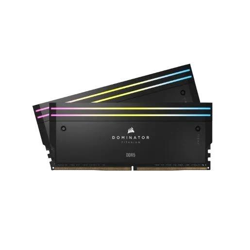 Corsair Dominator Titanium RGB 64GB (2x32GB) DDR5 DRAM 6000MT/s CL30 Intel XMP Memory Kit - Black