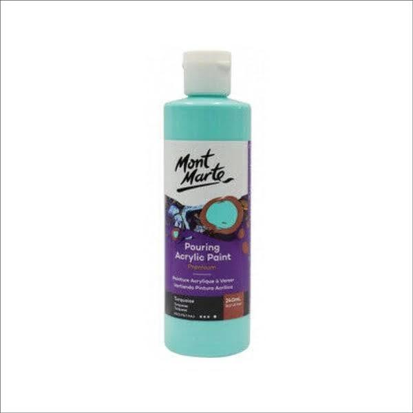 Mont Marte Acrylic Pouring Paint 240ml Bottle - Turquoise