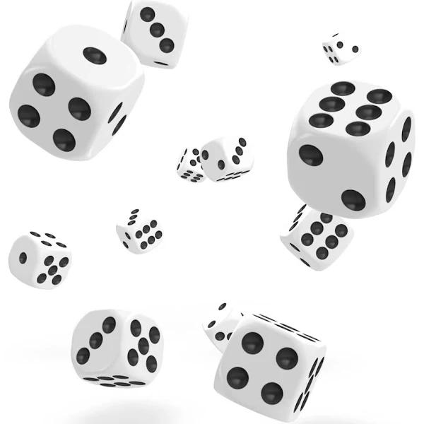 Oakie DOAKIE Dice D6 12 mm Solid - White (36)