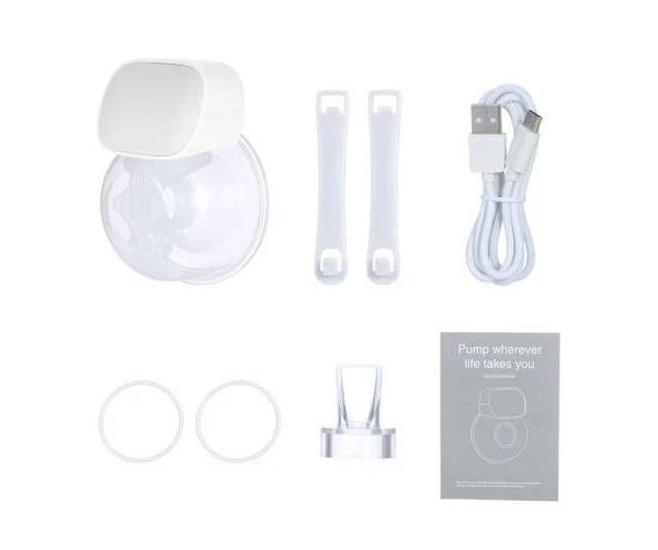 Portable Electric Wearable Breast Pump BPA-free Breastfeeding Milk Collector, Grey