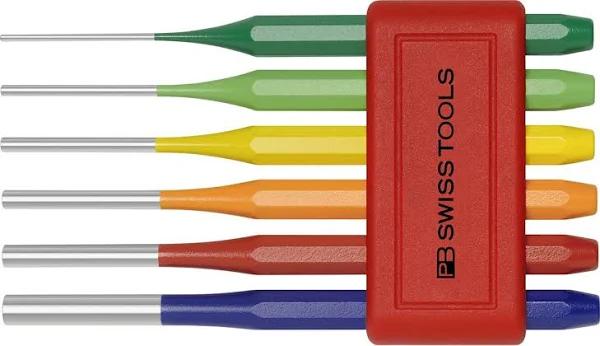 PB Swiss Tools PB 755BL RB Parallel Pin Punch Rainbow Set