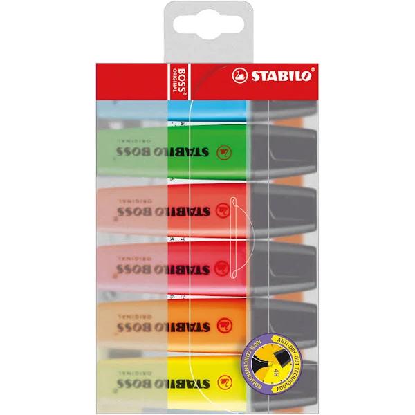 Stabilo Boss Highlighter 6 Assorted