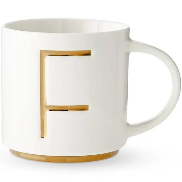 Gold Monogram Mug, F