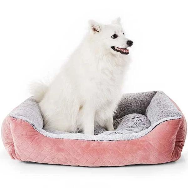 All Day Modern Luxe 2.0 Quilted Dog Basket Pink M-61x46x15cm