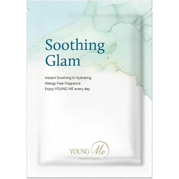 Youngme Soothing Glam Facial Sheet Mask - 1 Sheets Face Masks | Korean Face Mask Skincare - Instant Soothing, Deep Hydration Masks for Sensitive