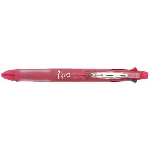 Pilot 4+1 Light 0.7mm Multifunctional Pen, Clear Red