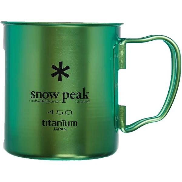 Snow Peak Titanium Single Wall Cup- 450 Green