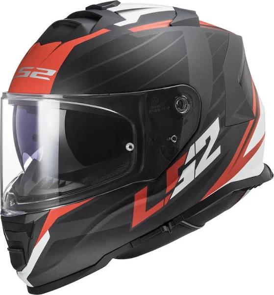 LS2 FF800 Storm II Nerve Matt Black Red Full Face Helmet Size XL