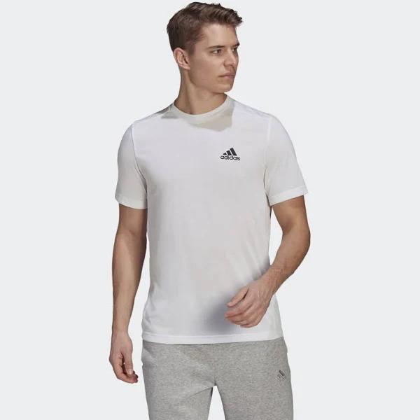 adidas-AEROREADY Designed to Move Feelready Sport Tee-Men-White / Black-XL