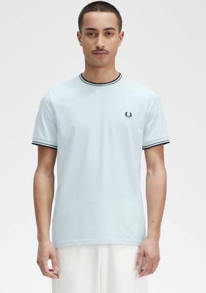 Fred Perry Twin Tipped T-Shirt in Light Ice Blue