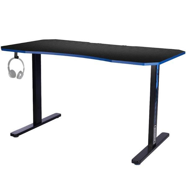 Overdrive Gaming Desk 139cm PC Table Computer Setup Carbon Fiber Style Black