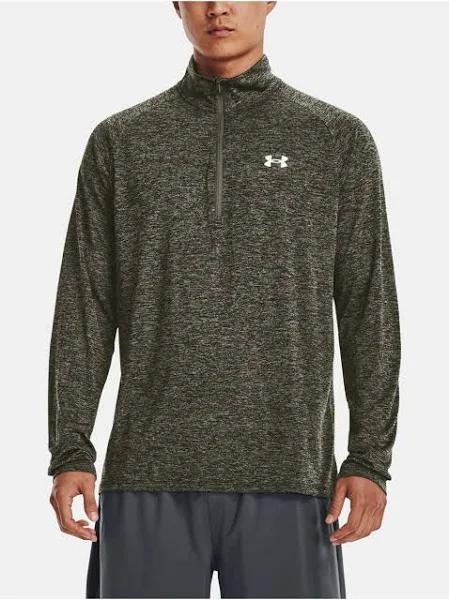 Under Armour Tech 2 0 Half Zip Sweatshirt Dark Green - S