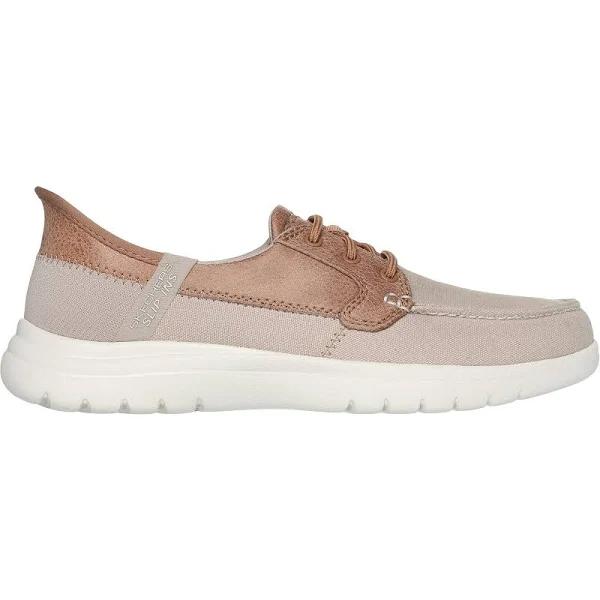 Skechers Womens On-The-Go Flex Palmilla Boat Shoe - Taupe