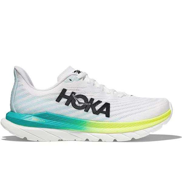 Hoka Mach 5 Men Shoe White/Blue Glass 8.5 D