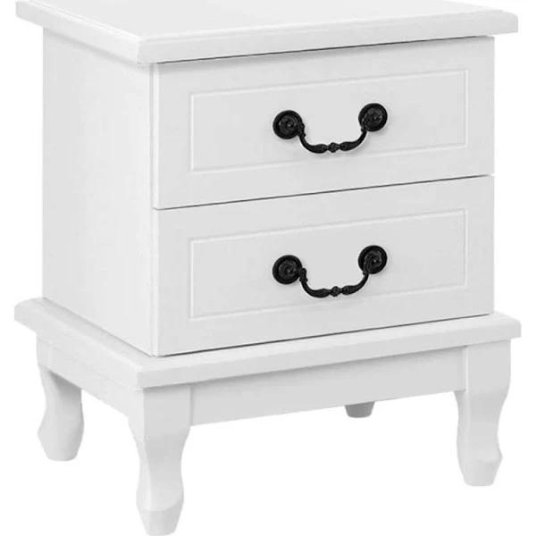 Artiss KUBI Bedside Tables 2 Drawers Side Table French Nightstand