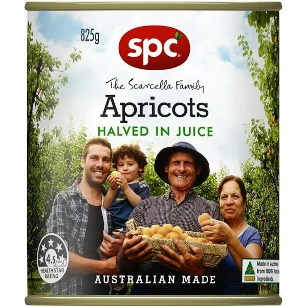 SPC Canned Apricot Halves in Juice 825g