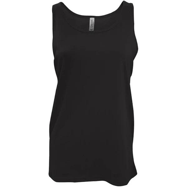 Canvas Adults Unisex Jersey Sleeveless Tank Top Black XL