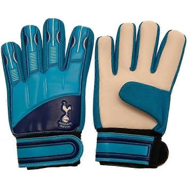 Tottenham Hotspur FC Childrens/Kids Crest Goalkeeper Gloves White/Navy Blue 10-16 Years