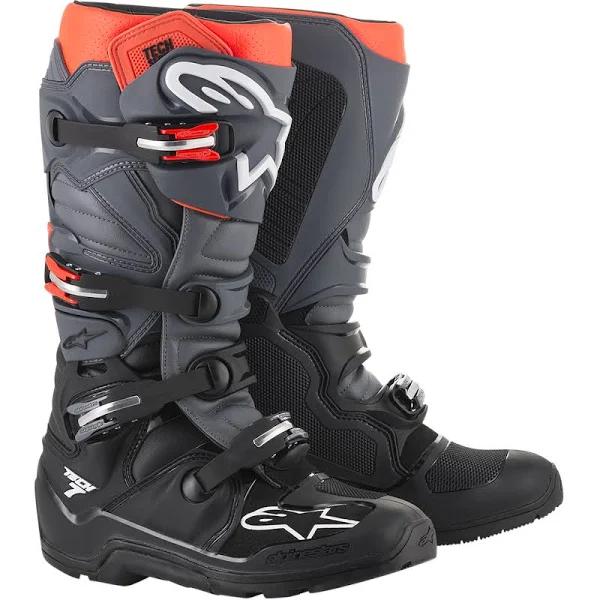 Alpinestars Tech 7 Enduro Boots - Black/Grey/Red - 11