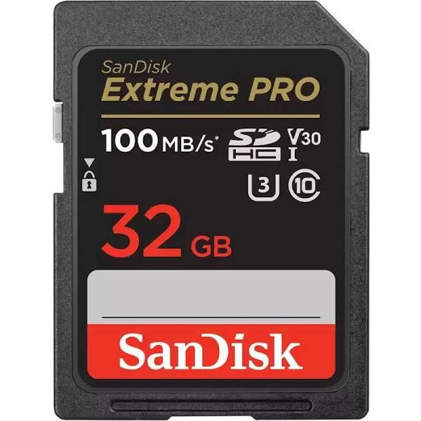 SanDisk Extreme Pro 32gb UHS-I U3 SDHC Memory Card