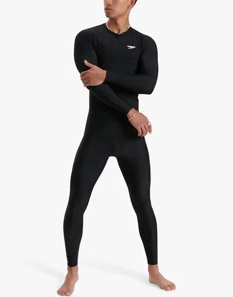 Speedo Mens Long Sleeve Rash Top Black