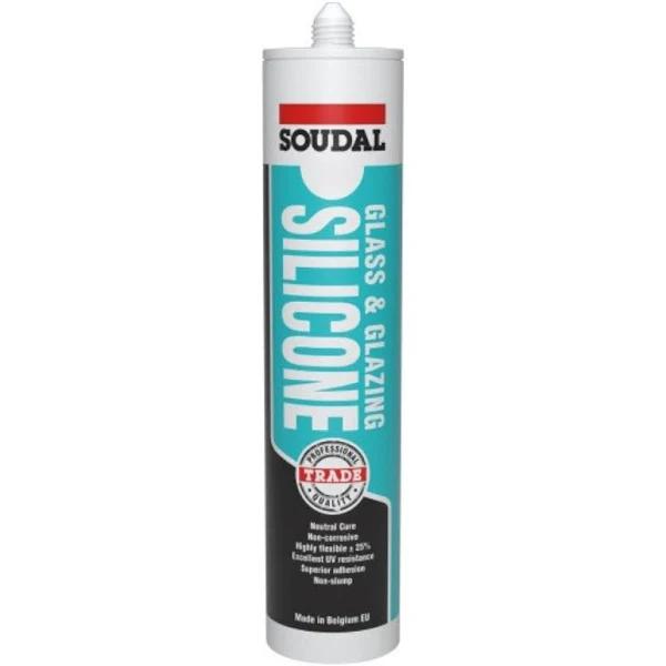 Soudal Trade Glass and Glazing Silicone, 300ml Matt Black 127781