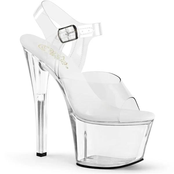 Pleaser SKY-308VL Clear Platform Sandal Size 12