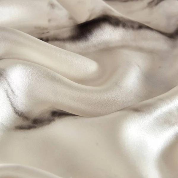 Ecosa Silk Pillowcase - White Marble Pillowcase