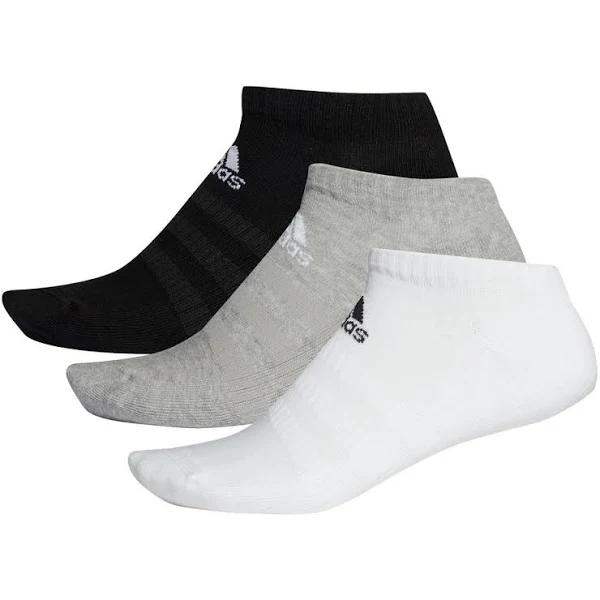 Adidas | Unisex Cushioned Low-cut Socks 3 Pack (Grey/White/Black) XS