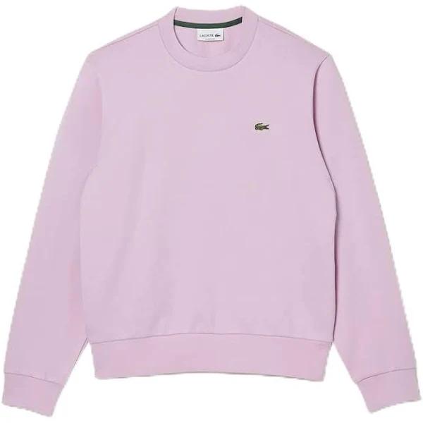 Lacoste Men's Classic Fit Crew Neck Fleece Sweatshirt Pink Size L