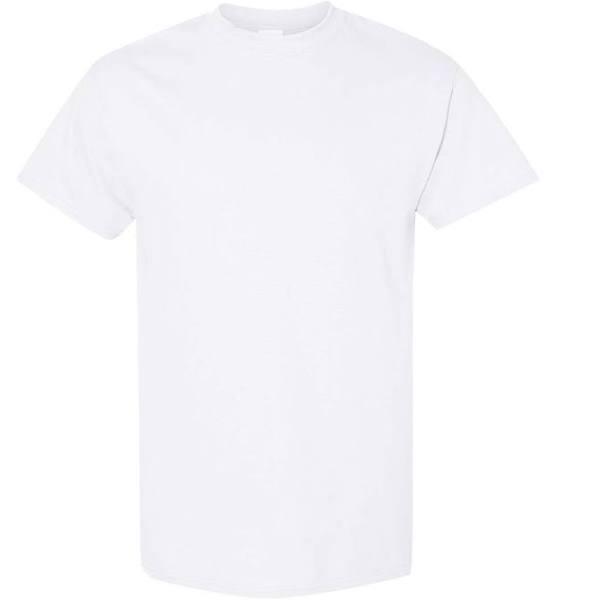 Gildan Mens Heavy Cotton Short Sleeve T-Shirt (Pack of 5) White L Cotton Mens T-Shirt