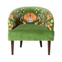 Freya Embroidered Occasional Chair Green Velvet | Multi Coloured | Upholstery | Early Settler Furniture