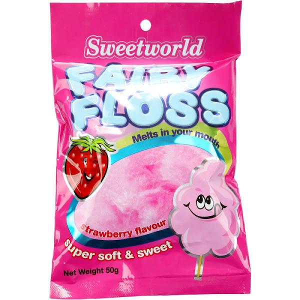 Sweetworld Strawberry Fairy Floss 50g