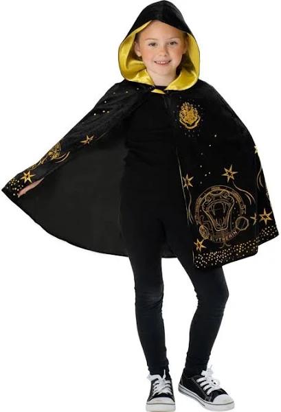 Harry Potter Hogwarts Black & Gold Hooded Robe