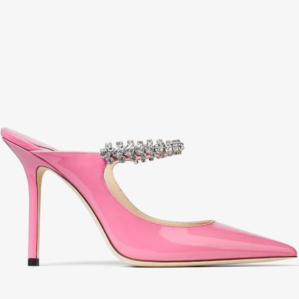 Jimmy Choo, Bing 100 patent leather mules, Women, Pink, AU 4.5, Pumps