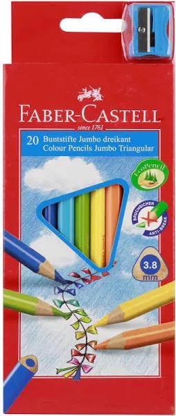 Faber-Castell Pencil Coloured Faber Triang Grip Pk20