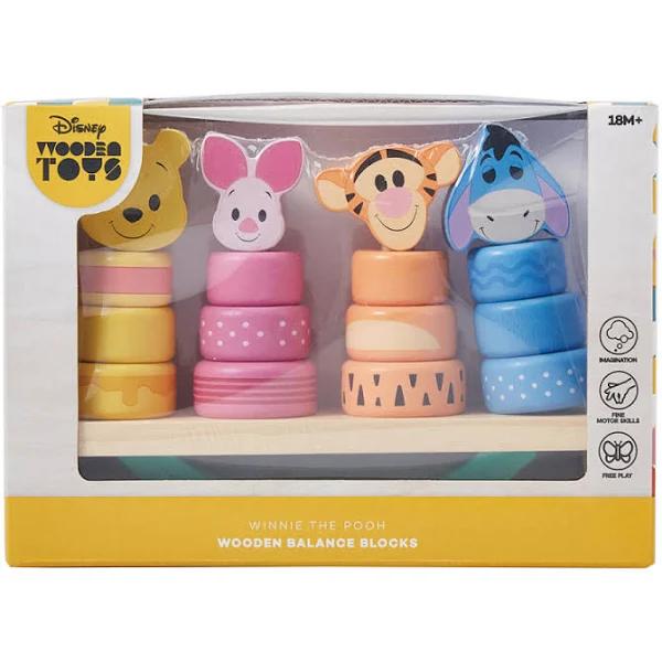 Disney Wooden Toys Winnie The Pooh & Friends Block Set, 26-Pieces