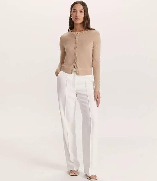 Saba Women's Dharma Wide Leg Pants in Alabaster White Size 4