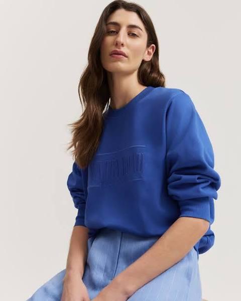 Country Road Verified Australian Cotton Heritage Sweat in Sapphire Blue XS