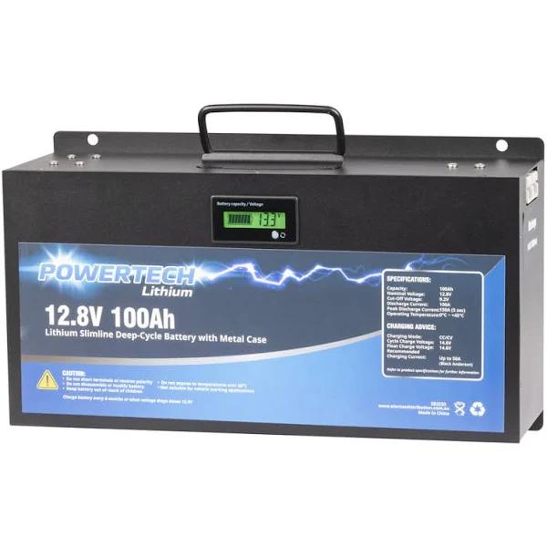 12.8V 100Ah Lithium Slimline Deep Cycle Battery With Metal Case