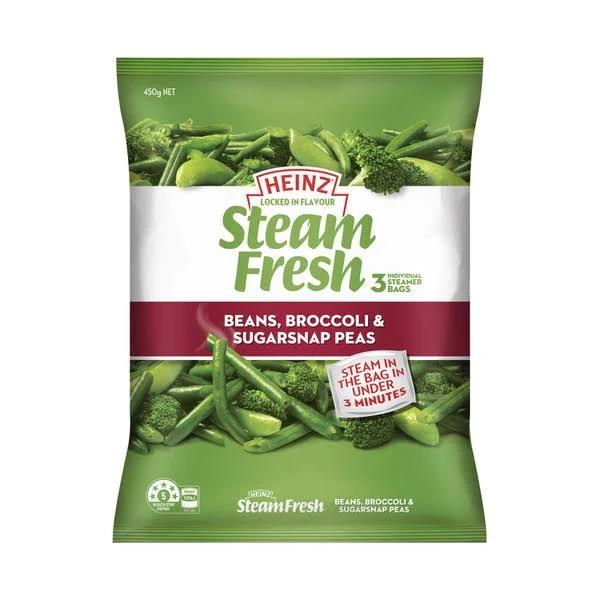 Heinz Steam Fresh Vegetables Frozen Veg Beans Broccoli Peas 450g