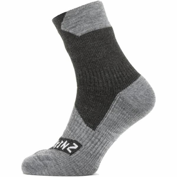 Sealskinz Bircham Waterproof All Weather Ankle Socks Black/Grey S