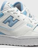 New Balance White & Blue 550 Sneakers