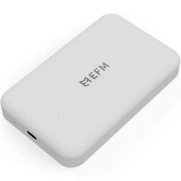 EFM Flux 5000mAh Wireless Power Bank, Magnetic Alignment, Silver