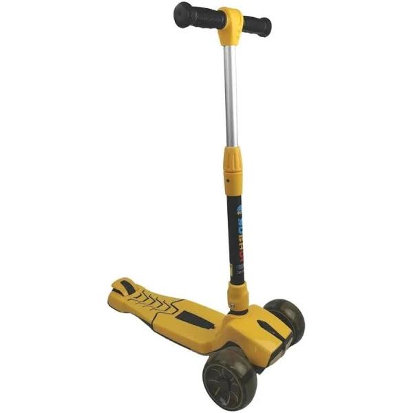 Supermax Pro Max Foldable Scooter With Flashing Wheels - Yellow