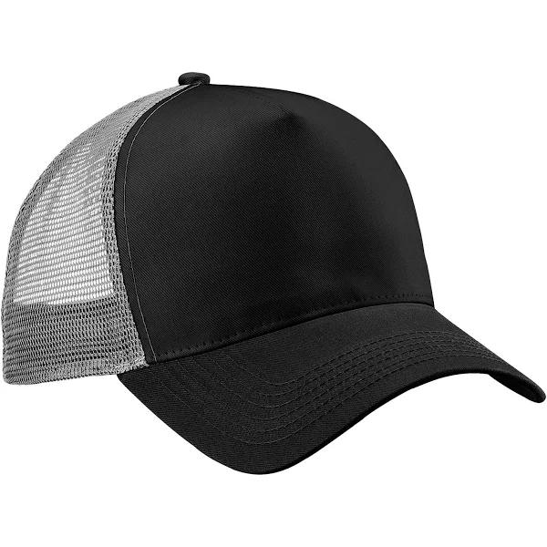 Beechfield Unisex Adult Snapback Trucker Cap Black/Black One Size